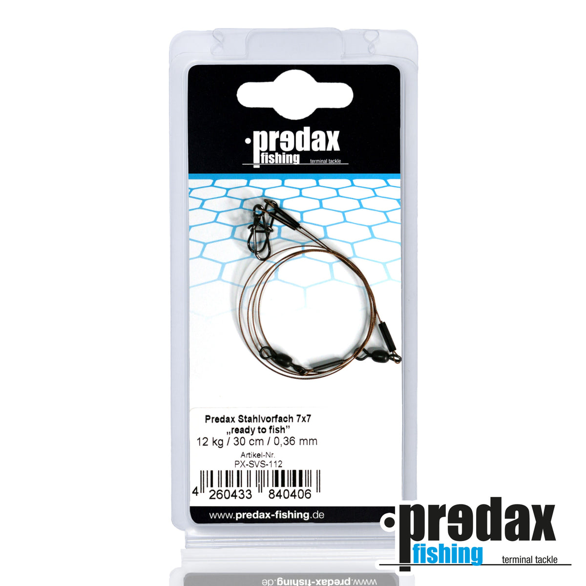 Stahlvorfach Predax 7x7 "ready to fish" 30cm - 2 Vorfächer - Exklusiv von Predax - Nur €4.99! Neu bei BigBaitBrothers