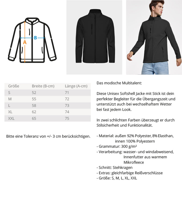 Softshelljacke BigBaitBrothers  - Unisex Softshell Jacket mit Stick - Exklusiv Unisex Softshell Jacke mit Stick von Shirtee - Nur €49.95! Neu bei BigBaitBrothers