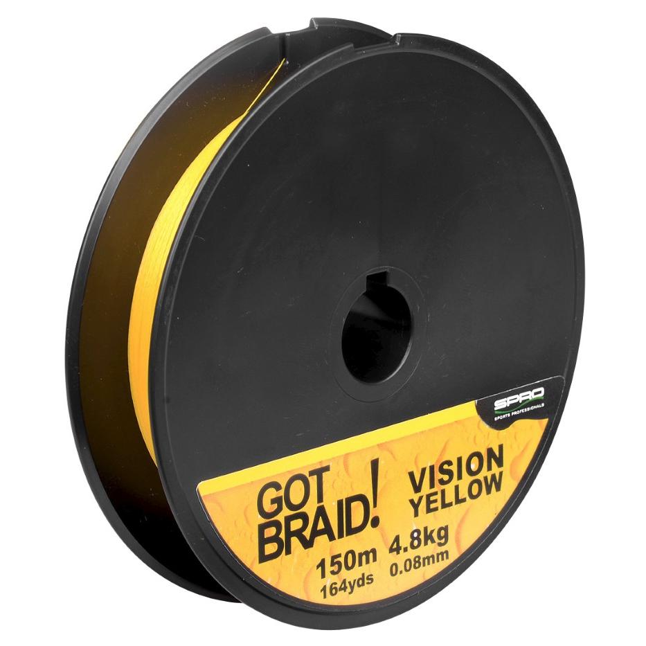 SPRO  GOT BRAID! "Vision Yellow" - Die innovative Schnur - 150 m - Exklusiv  von SPRO - Nur €13.95! Neu bei BigBaitBrothers