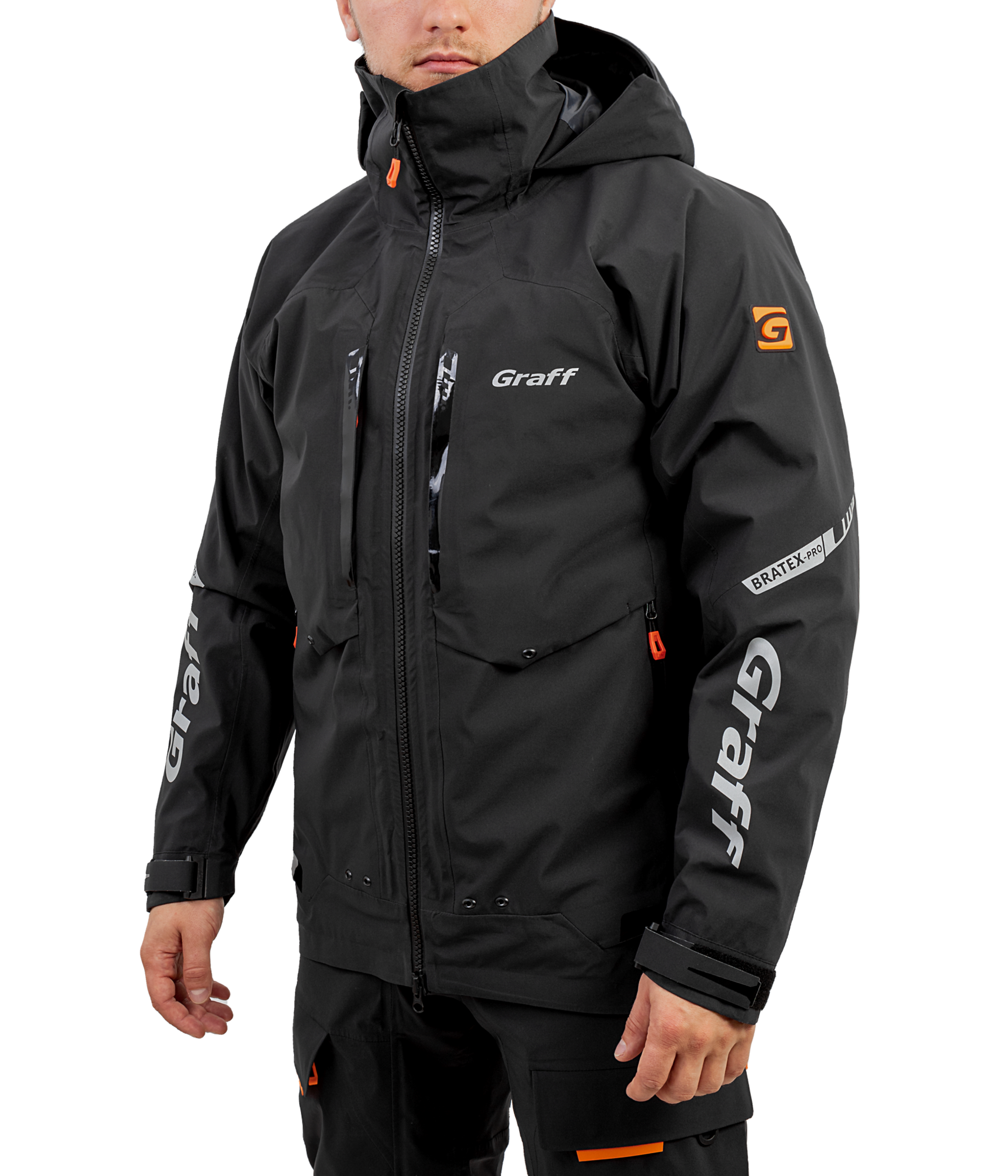 Rainproof Jacket 631-B-2 Edition 2.0 - Exklusiv V-Neck Herrenshirt von Graff - Nur €245! Neu bei BigBaitBrothers