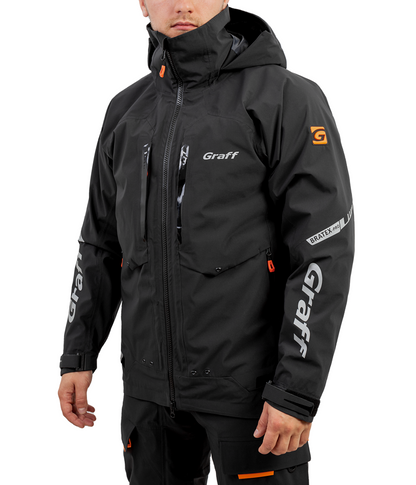 Rainproof Jacket 631-B-2 Edition 2.0 - Exklusiv V-Neck Herrenshirt von Graff - Nur €245! Neu bei BigBaitBrothers