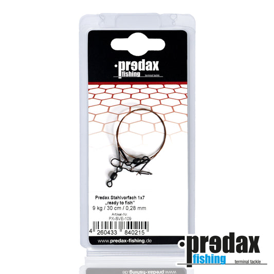 Stahlvorfach Predax 7x7 "ready to fish" 30cm - 2 Vorfächer - Exklusiv  von Predax - Nur €4.99! Neu bei BigBaitBrothers